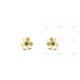 Frivole earrings mini model Emerald Yellow gold