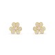 Frivole diamond-paved earrings small model Diamond Yellow gold