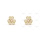 Frivole diamond-paved earrings small model Diamond Yellow gold