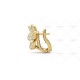 Frivole diamond-paved earrings small model Diamond Yellow gold