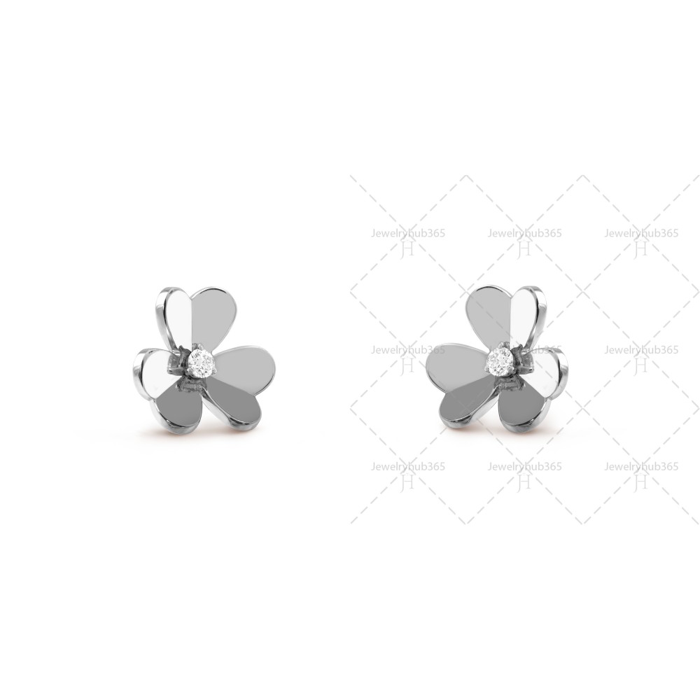 Frivole earrings small model 1-Diamond White gold