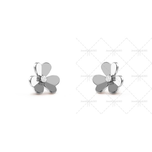 Frivole earrings small model 1-Diamond White gold