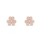 Frivole diamond-paved earrings small model Diamond Rose gold