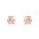 Frivole diamond-paved earrings small model Diamond Rose gold