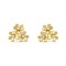 Frivole 3 flowers earrings Diamond Yellow gold