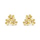 Frivole 3 flowers earrings Diamond Yellow gold