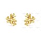 Frivole 3 flowers earrings Diamond Yellow gold