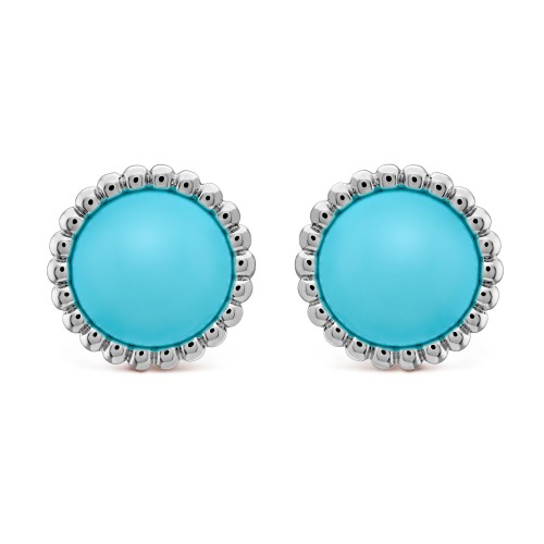 Perlée couleurs earrings Turquoise White gold