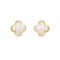 Pure Alhambra earstuds earrings Mother-of-pearl Yellow gold