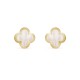 Pure Alhambra earstuds earrings Mother-of-pearl Yellow gold