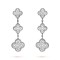 Magic Alhambra earrings 3 motifs Diamond White gold