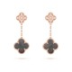 Magic Alhambra earrings 2 motifs Diamond Mother-of-pearl Rose gold