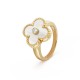 Vintage Alhambra ring 1-Diamond Mother-of-pearl Yellow gold