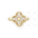 Vintage Alhambra ring 12-Diamond Yellow gold