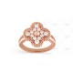 Vintage Alhambra ring 12-Diamond Rose gold