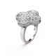 Magic Alhambra ring 37-Diamond White gold