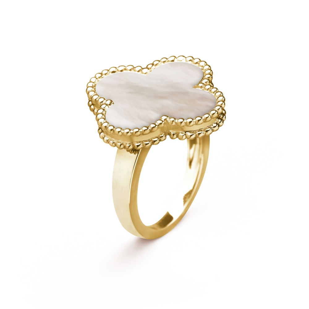 Magic Alhambra ring Mother-of-pearl Yellow gold