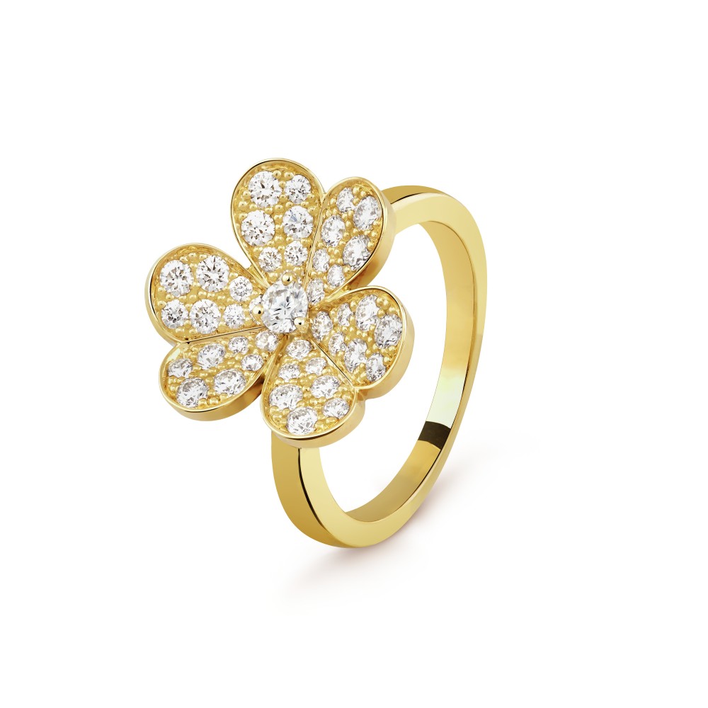 Frivole ring small model 1 motifs 43-Diamond Yellow gold