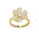 Frivole ring small model 1 motifs 43-Diamond Yellow gold