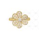 Frivole ring small model 1 motifs 43-Diamond Yellow gold