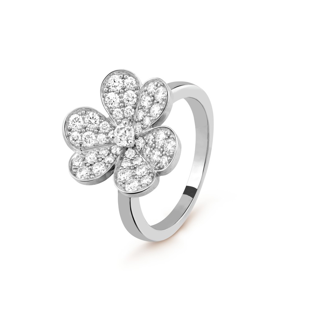 Frivole ring small model 1 motifs 43-Diamond White gold