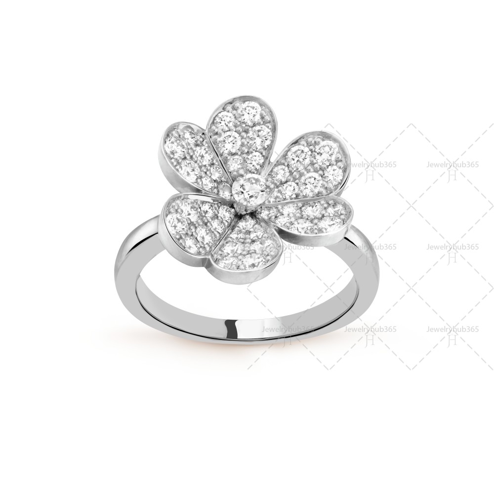 Frivole ring small model 1 motifs 43-Diamond White gold