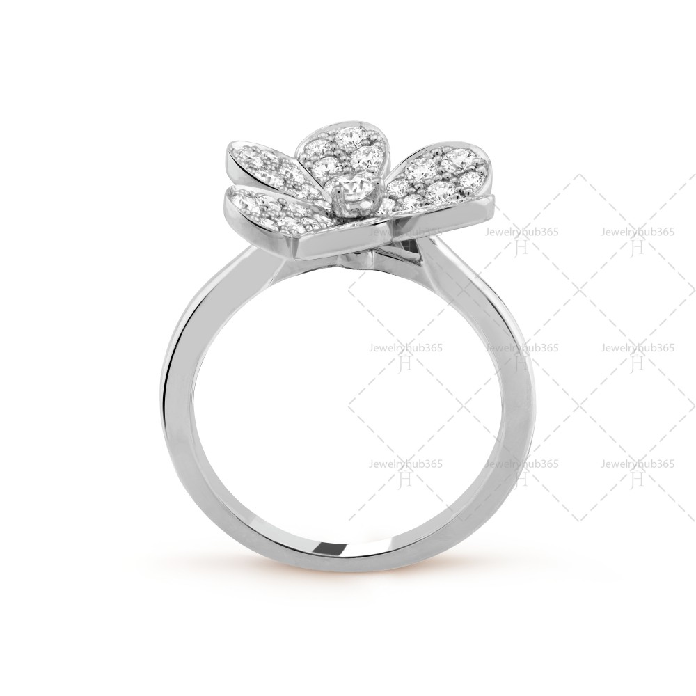 Frivole ring small model 1 motifs 43-Diamond White gold