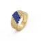 Perlée couleurs 5 rows ring Sapphire Yellow gold