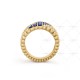 Perlée couleurs 5 rows ring Sapphire Yellow gold