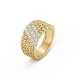 Perlée couleurs 5 rows ring Diamond Yellow gold