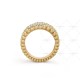 Perlée couleurs 5 rows ring Diamond Yellow gold