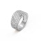 Perlée couleurs 5 rows ring Diamond White gold