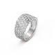 Perlée couleurs 5 rows ring Diamond White gold