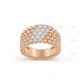 Perlée couleurs 5 rows ring Diamond Rose gold