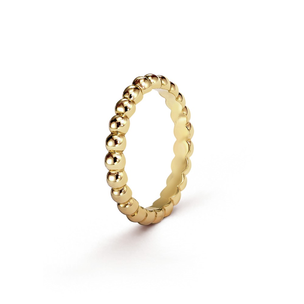 Perlée pearls of gold ring medium model Yellow gold