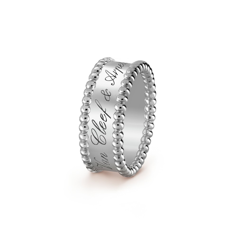 Perlée signature ring White gold