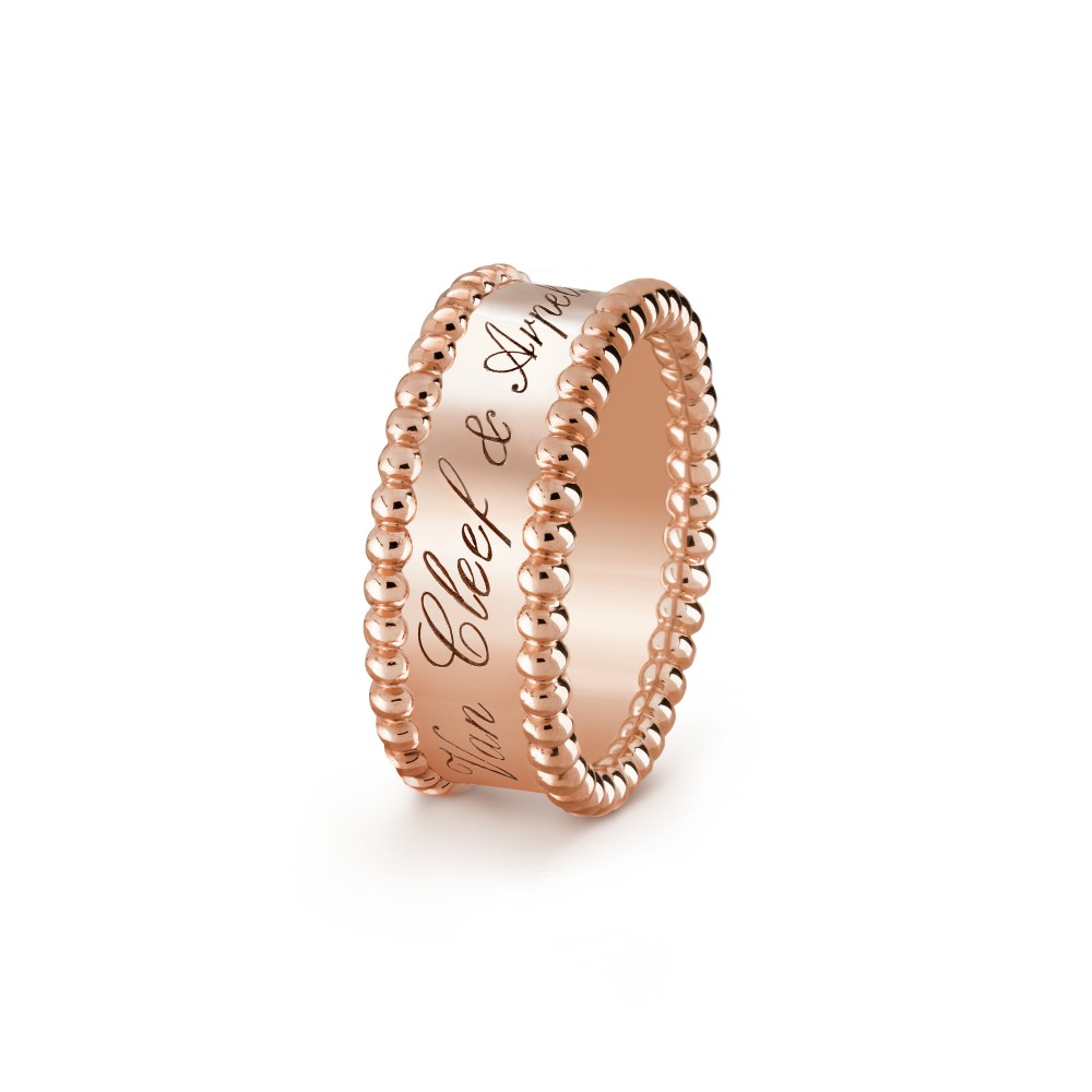 Perlée signature ring Rose gold