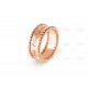 Perlée signature ring Rose gold