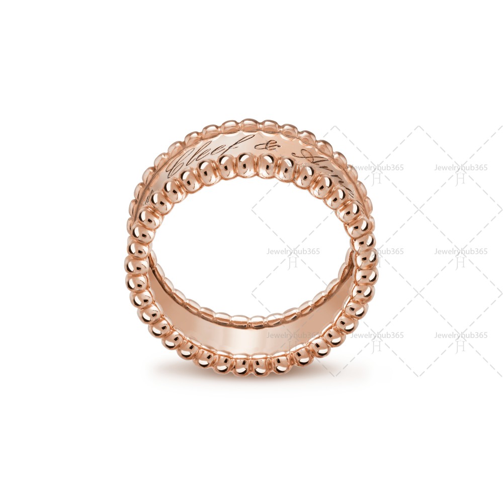 Perlée signature ring Rose gold