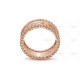 Perlée signature ring Rose gold