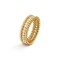 Perlée diamonds 1 row ring Diamond Yellow gold