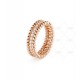 Perlée diamonds 1 row ring Diamond Rose gold