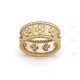 Perlée clovers ring small model Diamond Yellow gold