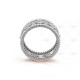 Perlée clovers ring small model Diamond White gold