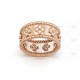 Perlée clovers ring small model Diamond Rose gold