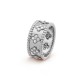 Perlée clovers ring medium model Diamond White gold