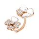 Cosmos Between the Finger ring Diamond Mother-of-pearl Rose gold