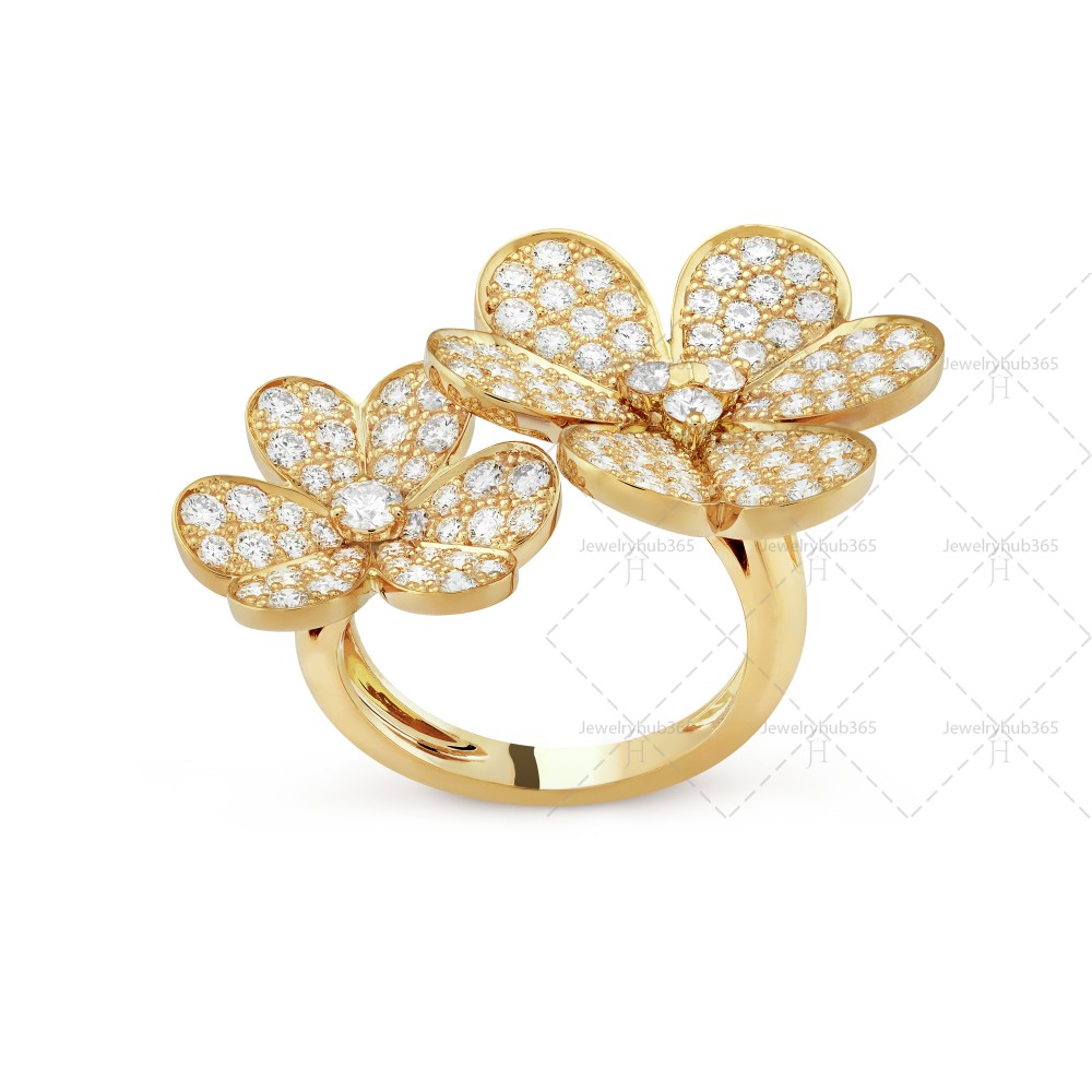 Frivole Between the Finger ring Diamond Yellow gold