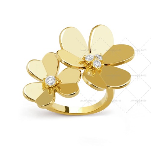 Frivole Between the Finger ring Diamond Yellow gold