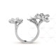 Frivole Between the Finger ring 4 motifs Diamond White gold